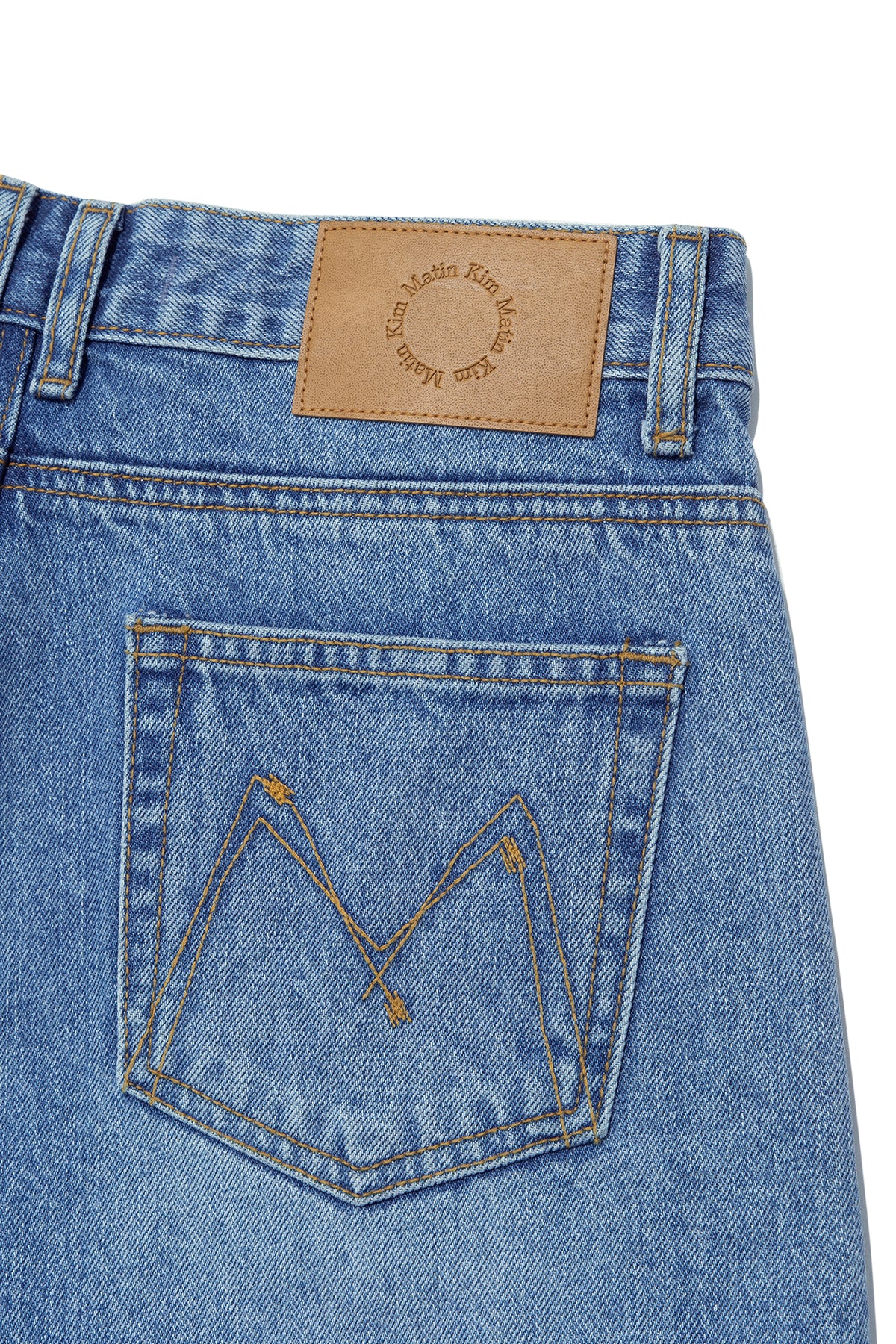 Matin Kim - Stitch Point Denim Shorts (Blue) product image 5 | TRAB K-Fashion Australia
