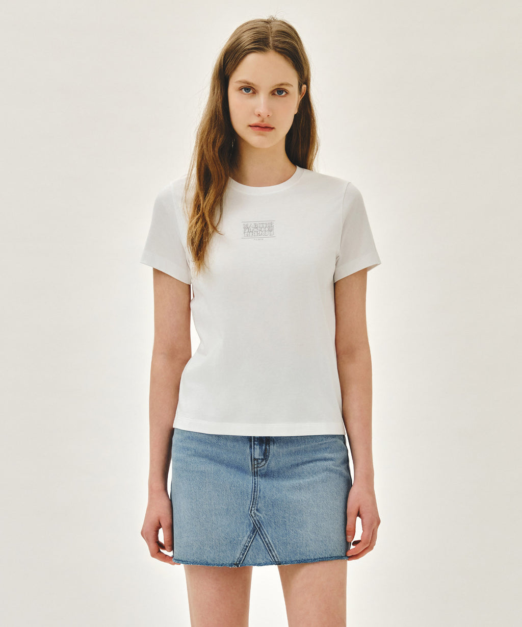 Marithe & Francois Girbaud - Small Classic Logo Tee (White) product image 1 | TRAB K-Fashion Australia