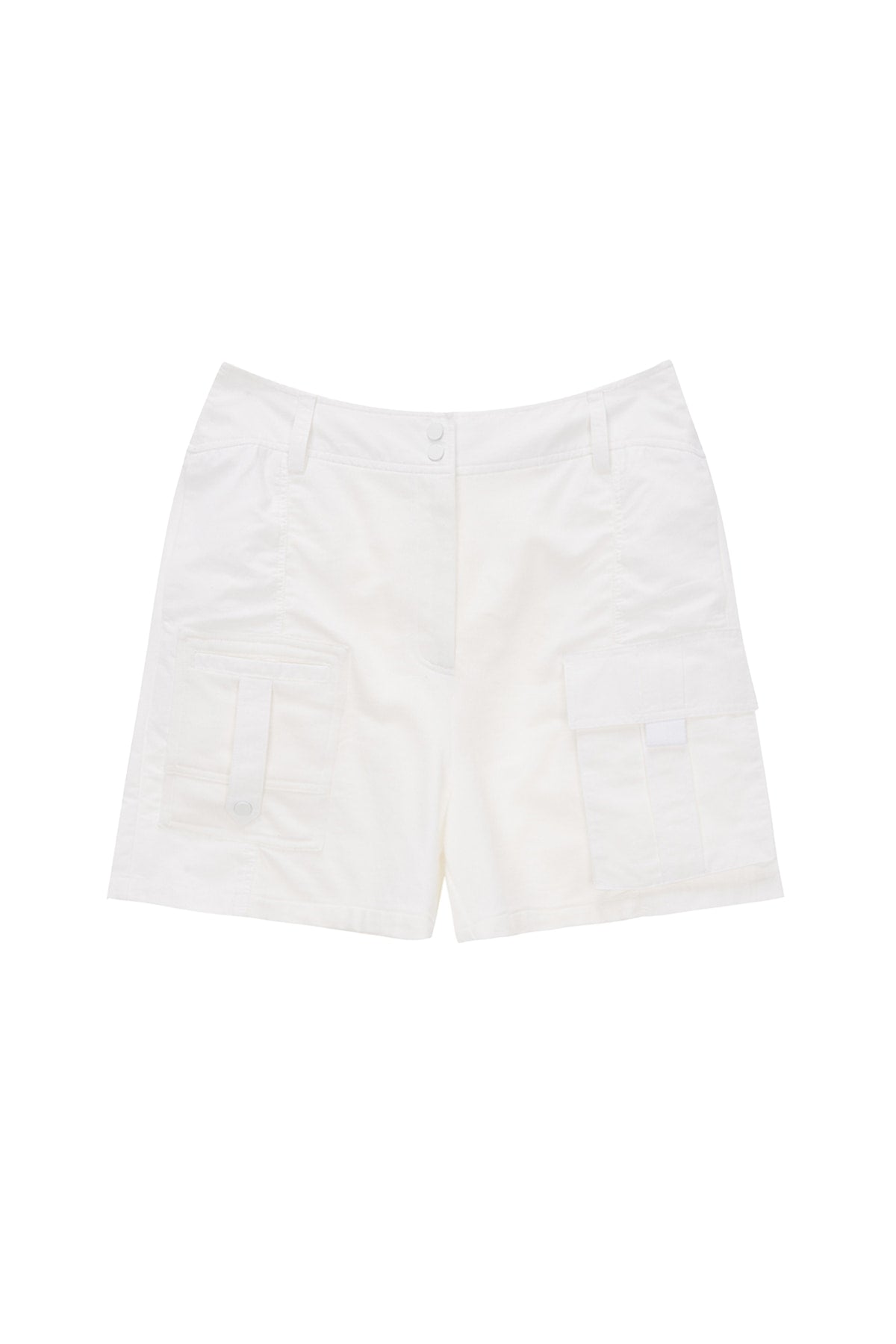 Matin Kim - Sweat Combi Cargo Shorts (White) product image 1 | TRAB K-Fashion Australia