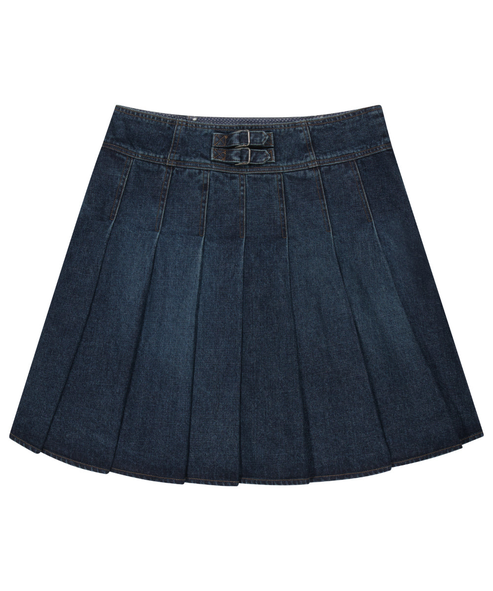 Coyseio - Deep Denim Pleats Skirt (Navy) product image 18 | TRAB K-Fashion Australia