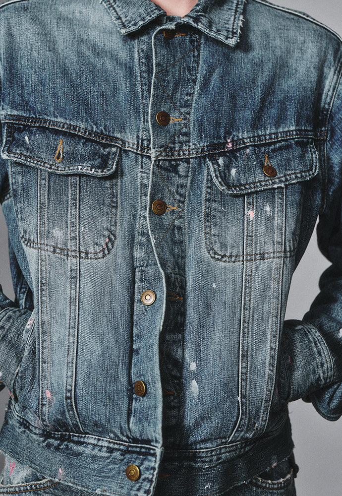 Art if acts - Painted Denim Trucker (Used Light Blue) product image 6 | TRAB K-Fashion Australia