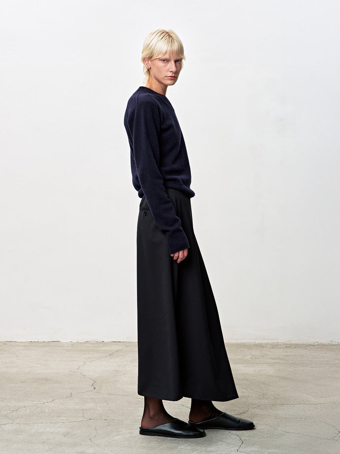 Tonywack - Wool Wrap Midi-Skirt (Dark Navy) product image 5 | TRAB K-Fashion Australia
