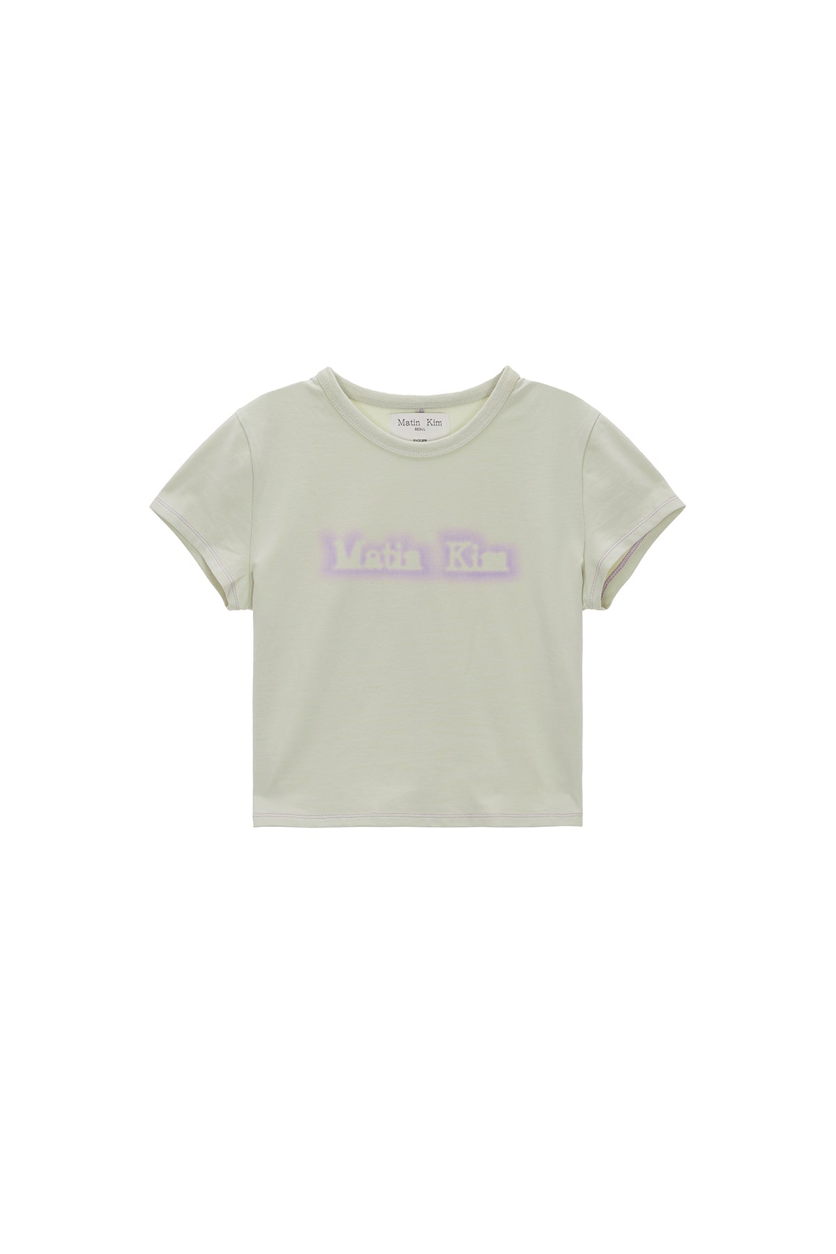 Matin Kim - Matin Shade Logo Crop Top (Light Green) product image 1 | TRAB K-Fashion Australia