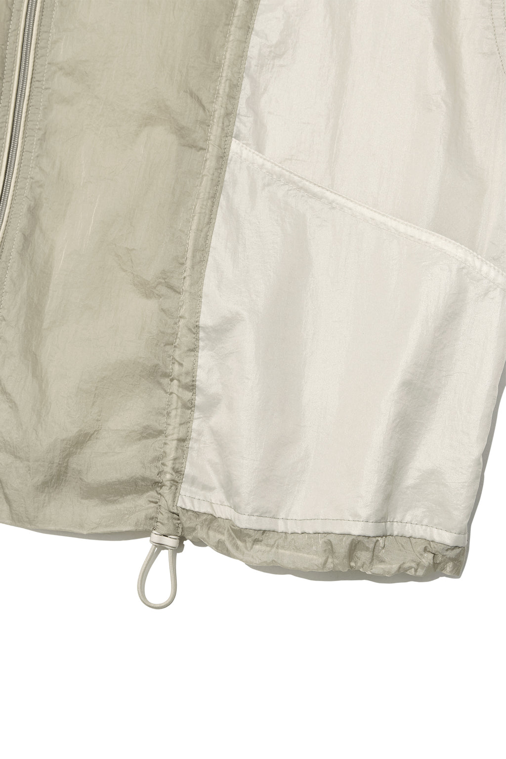 Matin Kim - Hoody Point Crop Light Windbreaker (Light Beige) product image 4 | TRAB K-Fashion Australia