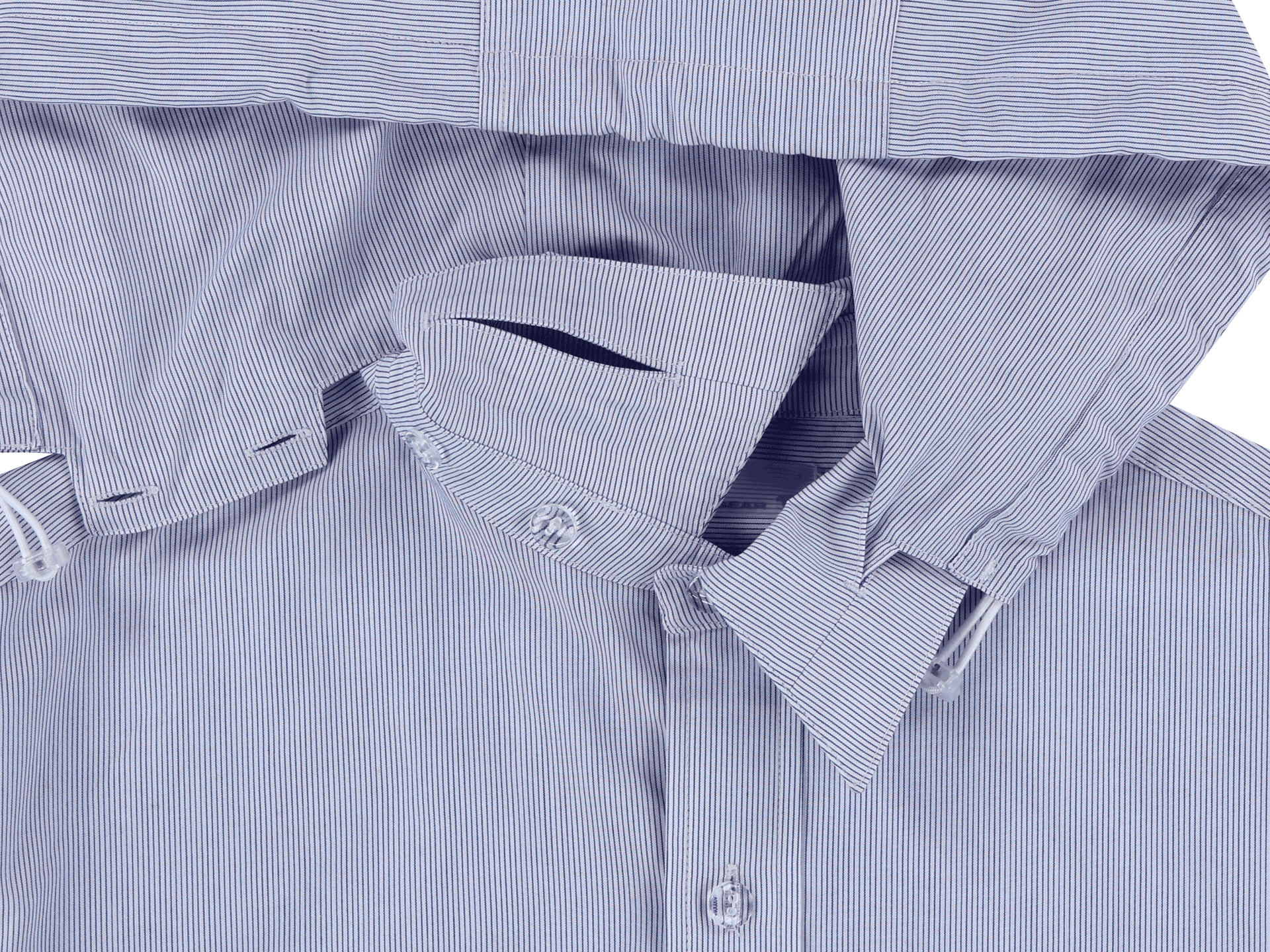 San San Gear - Stripe Hood Shirts (Blue) product image 8 | TRAB K-Fashion Australia