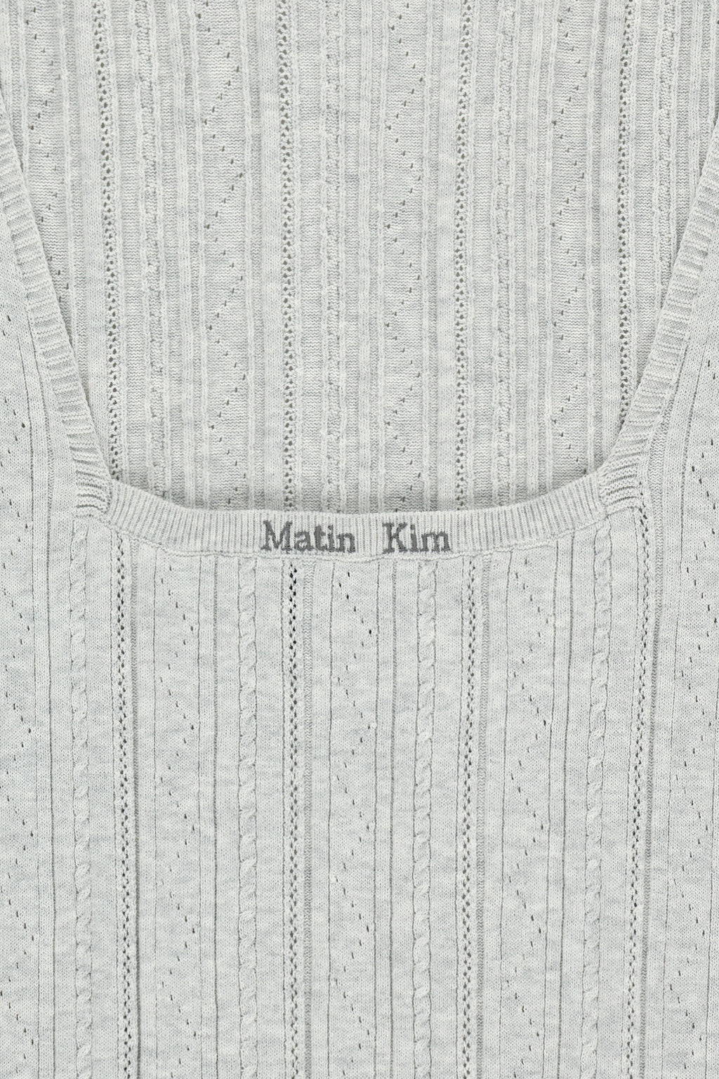 Matin Kim - Open Back Ribbed Knit Dress (Light Grey) product image 5 | TRAB K-Fashion Australia