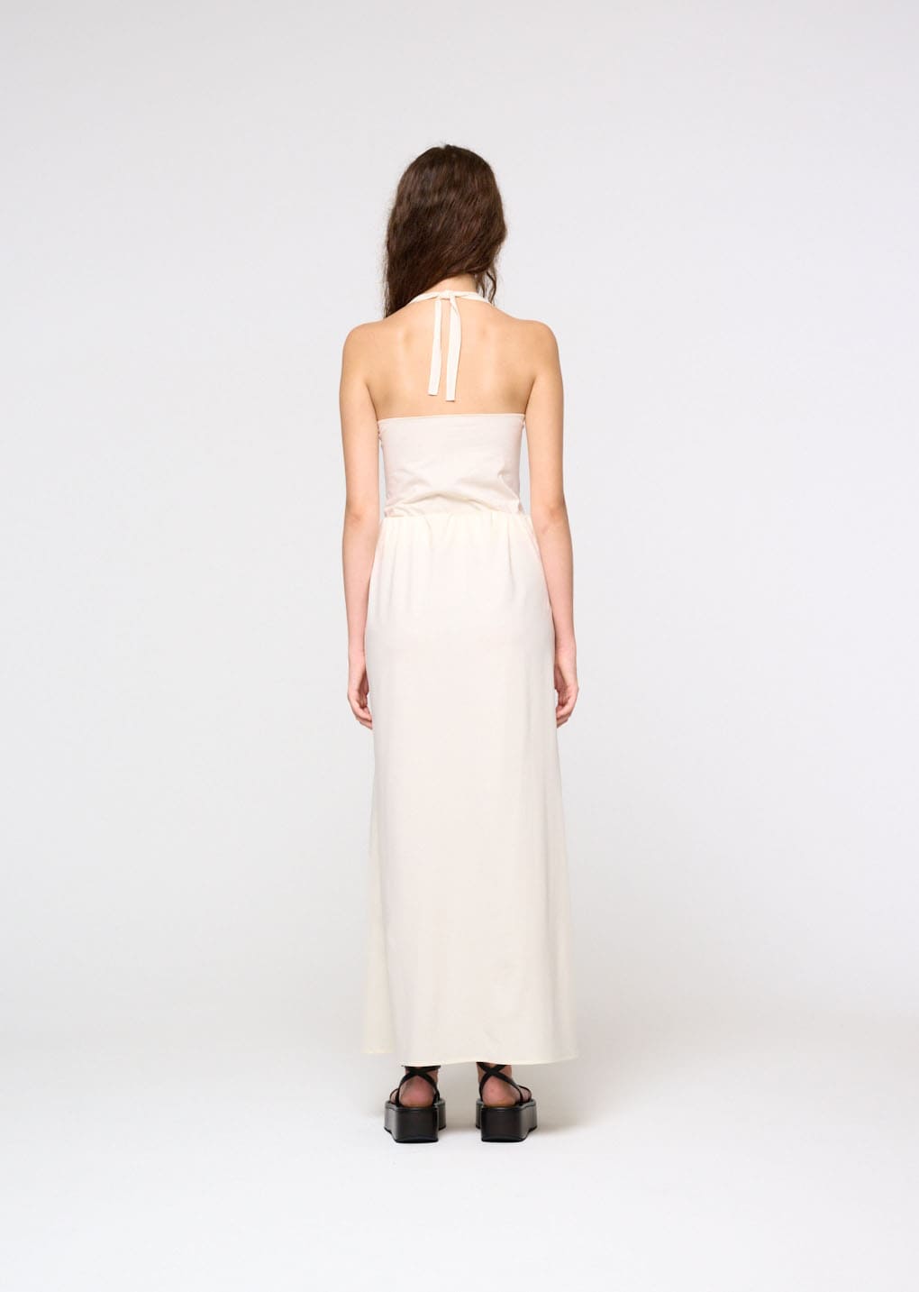 Amomento - Jersey Maxi Long Skirt (Ivory) product image 4 | TRAB K-Fashion Australia
