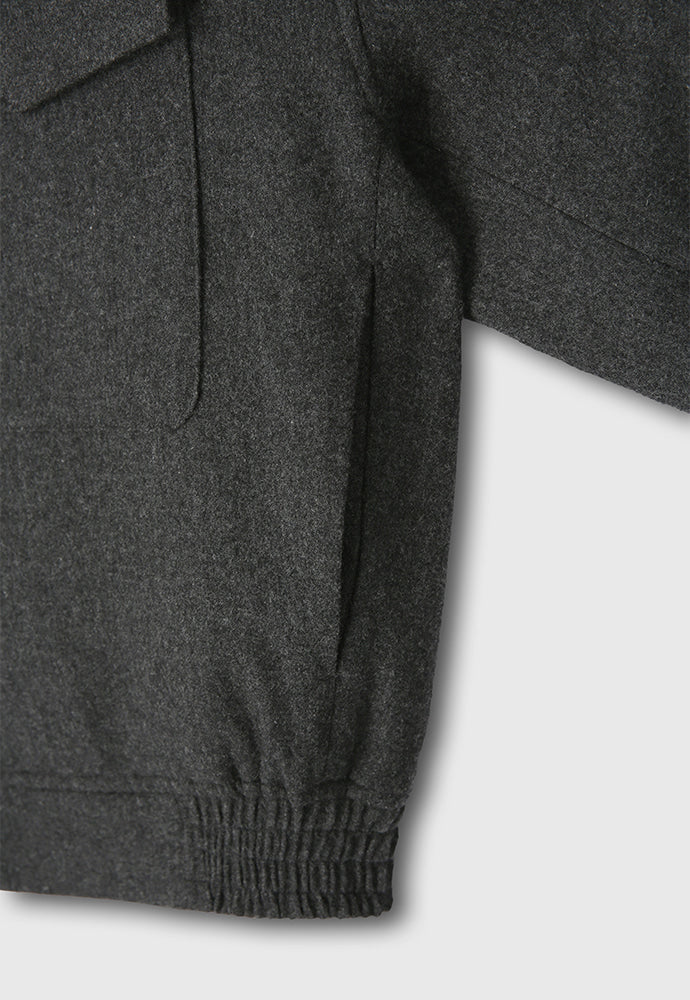 Tonywack - Merino Wool Chest Pocket Blouson Australian Wool 100% (Dark Grey) product image 14 | TRAB K-Fashion Australia