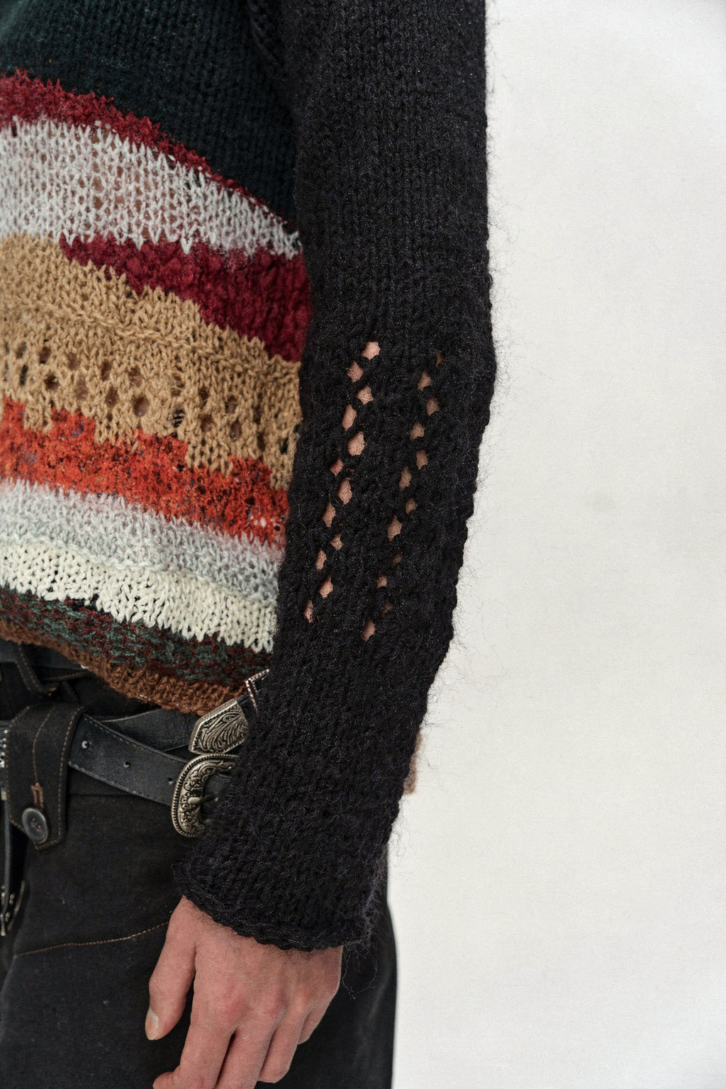 Andersson Bell - Black Hand-Crocheted Crew-Neck Sweater (Black) product image 6 | TRAB K-Fashion Australia