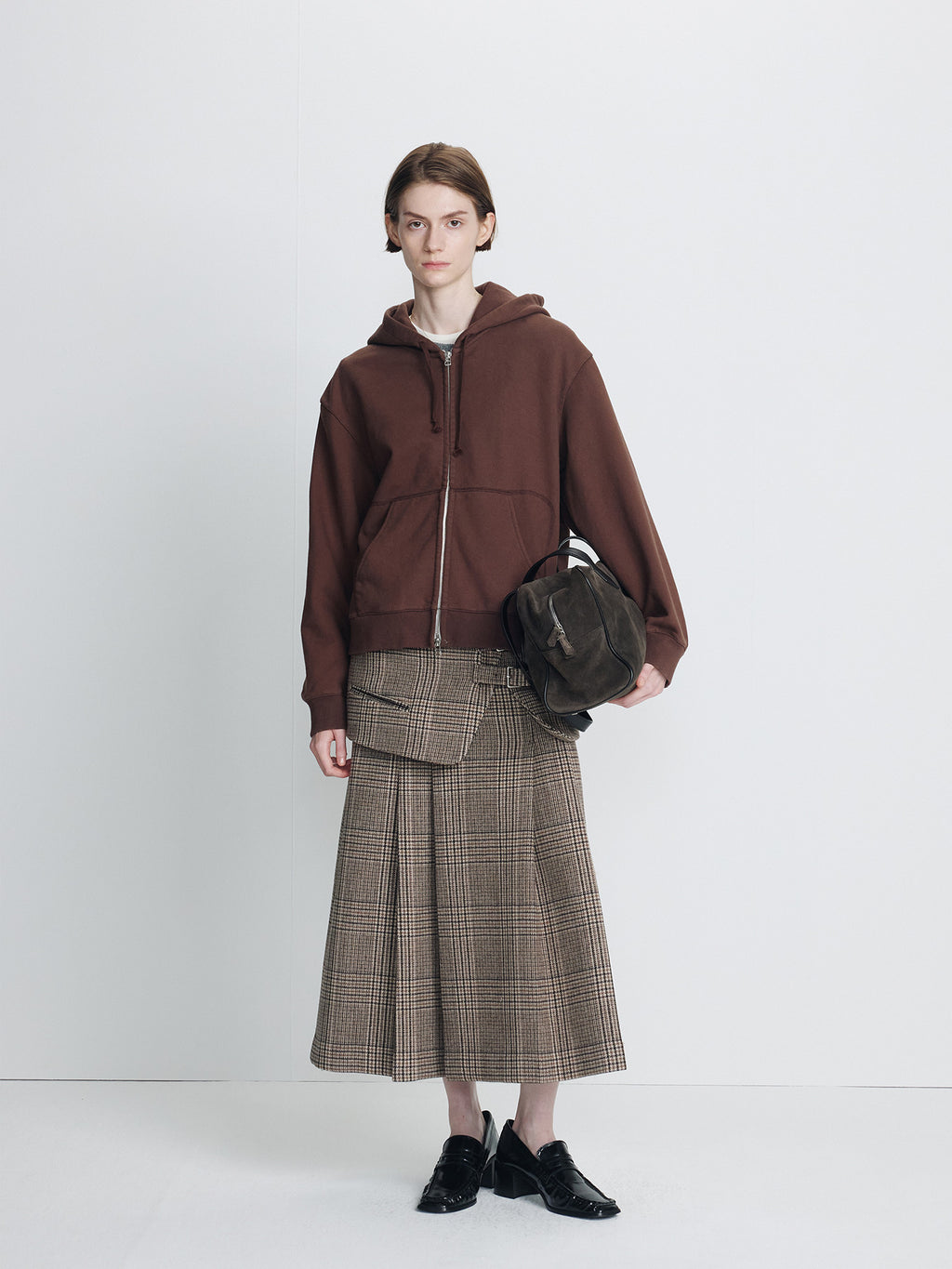 Tonywack - Checked Wool Double-Layered Skirt (Glen Check) product image 7 | TRAB K-Fashion Australia