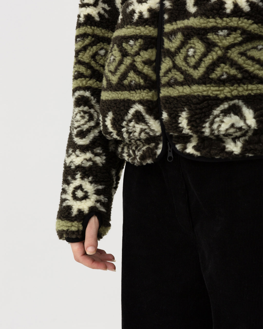 Brownyard - Native Fleece Jacket (Olive) product image 4 | TRAB K-Fashion Australia