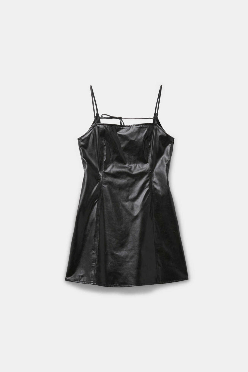 Coor - Fake Leather Back Strap Dress (Black) product image 1 | TRAB K-Fashion Australia