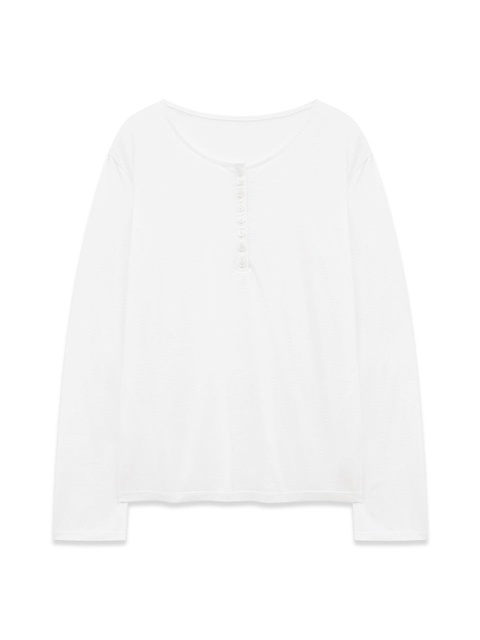 Margarin Fingers - Henry Neck Long Sleeve Top (White) product image 2 | TRAB K-Fashion Australia