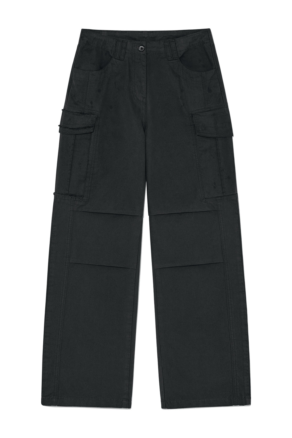 Matin Kim - Washed Cotton Cargo Pants (Charcoal) product image 1 | TRAB K-Fashion Australia