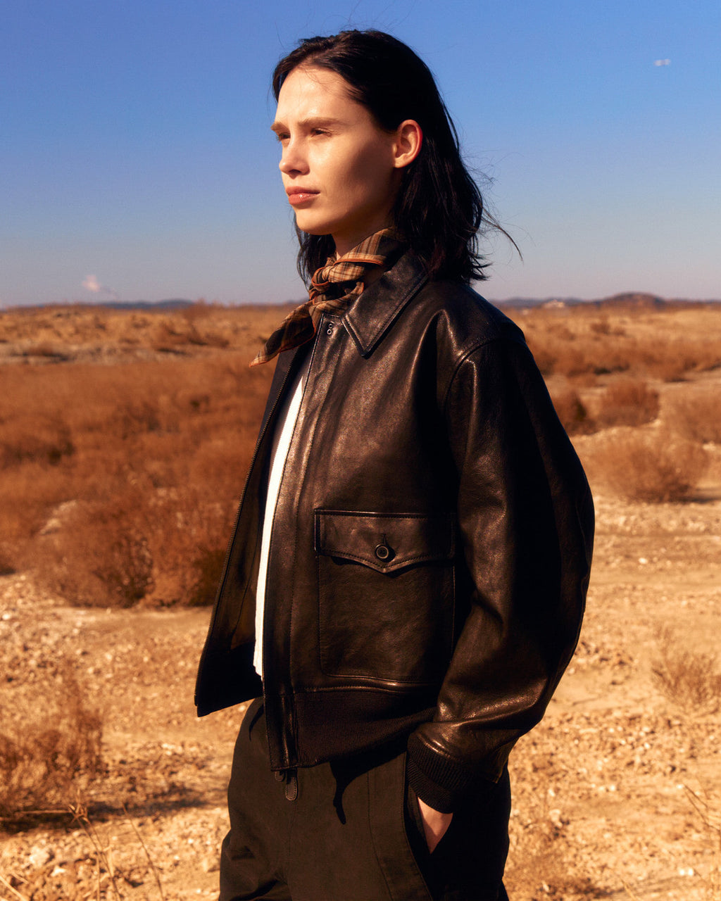 Eastlogue - A-2 Flight Leahter Jacket (Black) product image 2 | TRAB K-Fashion Australia