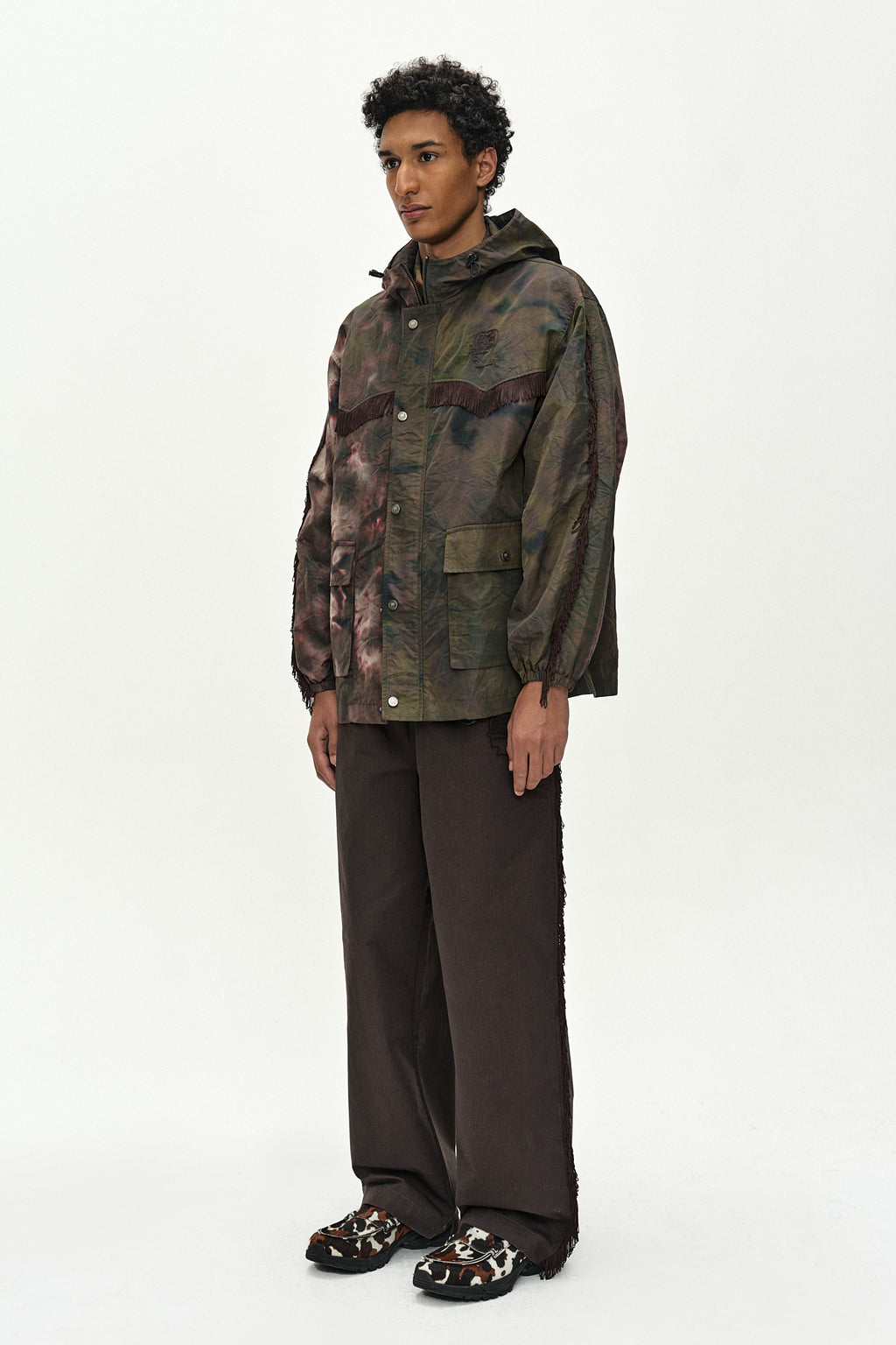 Andersson Bell - Andersson Bell X Brain Dead Tie-Dyed Hooded Jumper (Brown) product image 3 | TRAB K-Fashion Australia