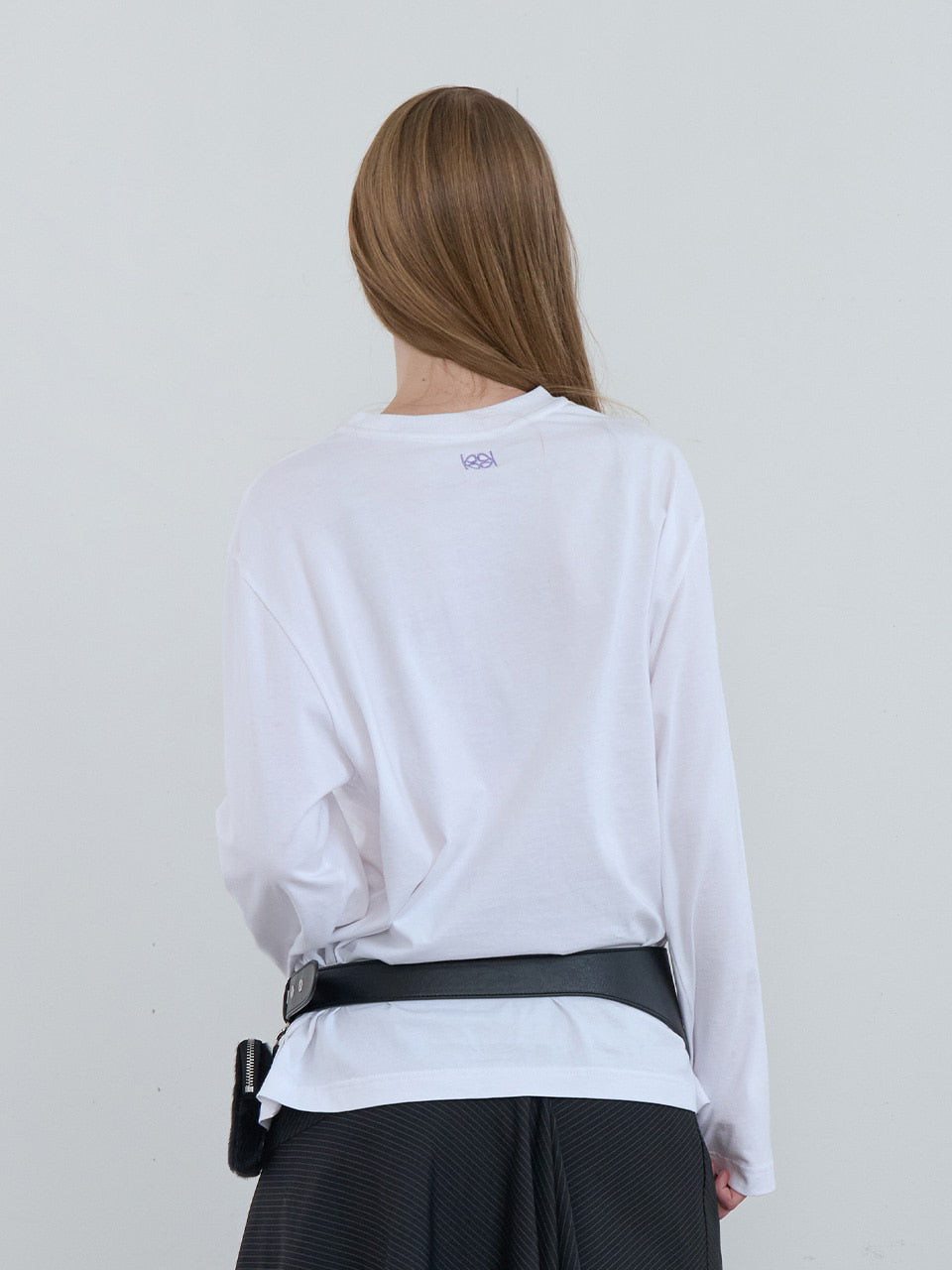 Kijun - Baddie Kuromi Long Sleeve Tee (Off-White) product image 3 | TRAB K-Fashion Australia