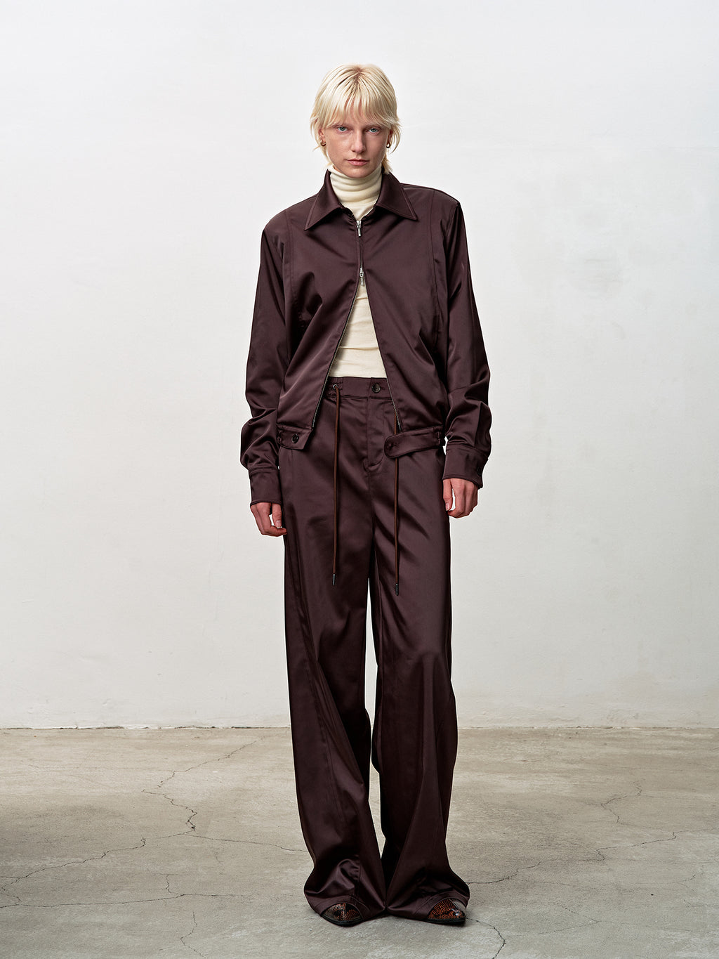 Tonywack - Silky Banding Lounge Pants (Brown) product image 1 | TRAB K-Fashion Australia