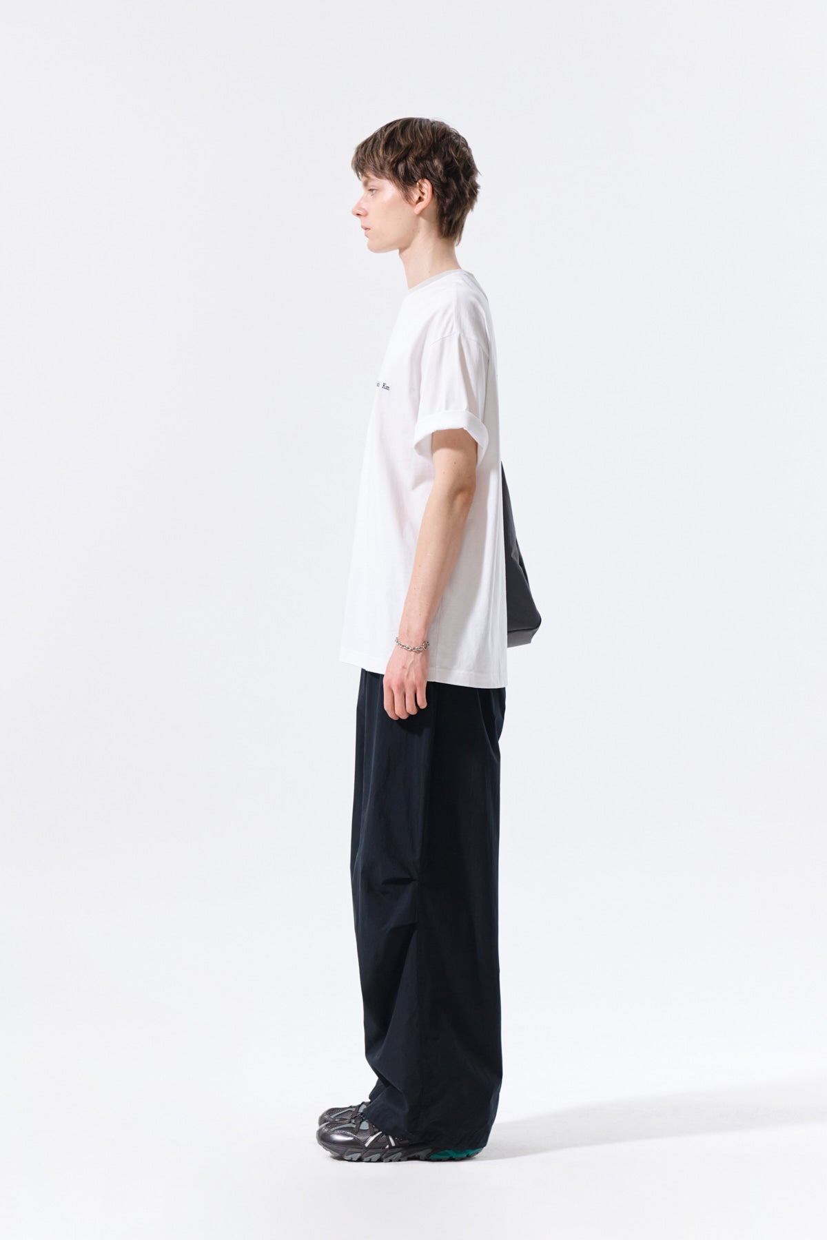 Matin Kim - Tonal Rib Back Logo Top (White) product image 6 | TRAB K-Fashion Australia