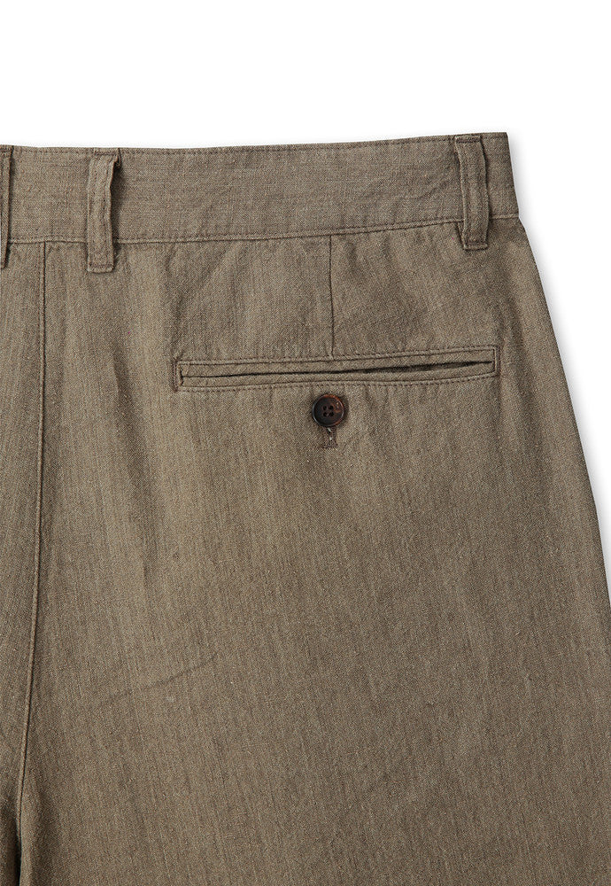 Art if acts - Washed Linen Two Tuck Shorts (Khaki Beige) product image 10 | TRAB K-Fashion Australia
