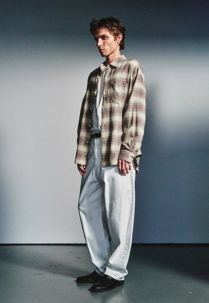Art if acts - French Flannel Check Shirt (Vanilla Sky) product image 3 | TRAB K-Fashion Australia