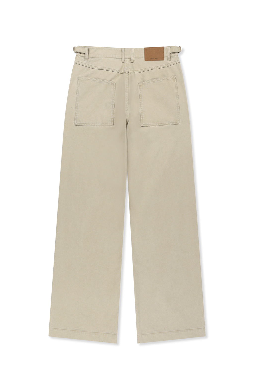 Matin Kim - Side Tab Washed Cotton Pants (Beige) product image 2 | TRAB K-Fashion Australia