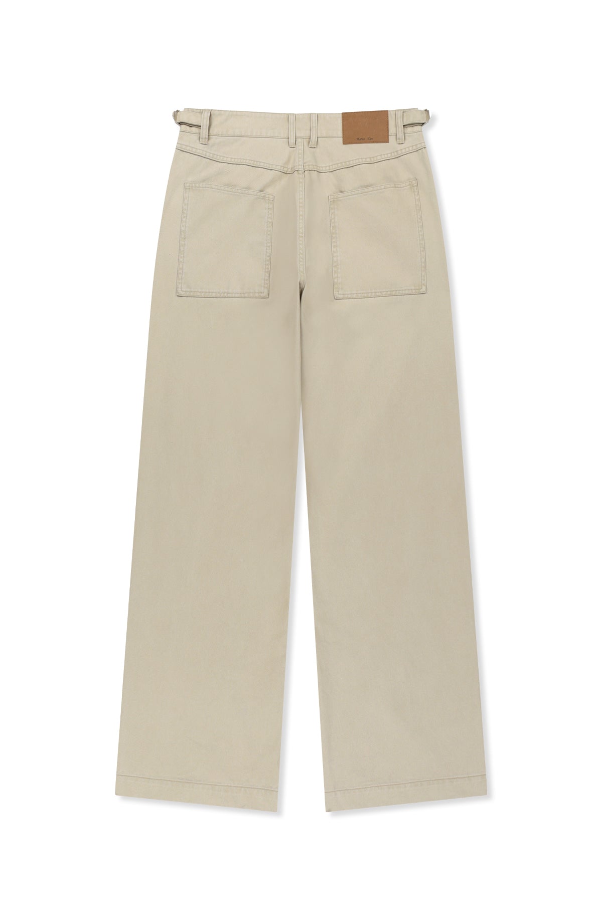 Matin Kim - Side Tab Washed Cotton Pants (Beige) product image 2 | TRAB K-Fashion Australia