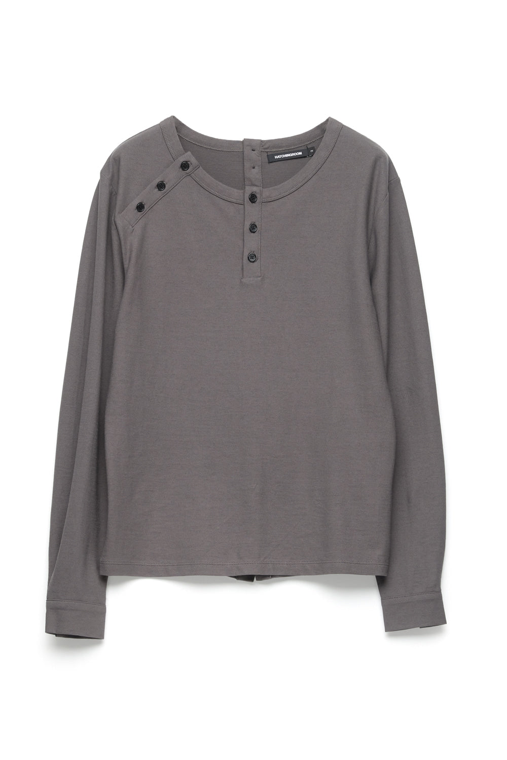 Hatchingroom - Triple Henley Neck Tee Rose (Grey) product image 1 | TRAB K-Fashion Australia