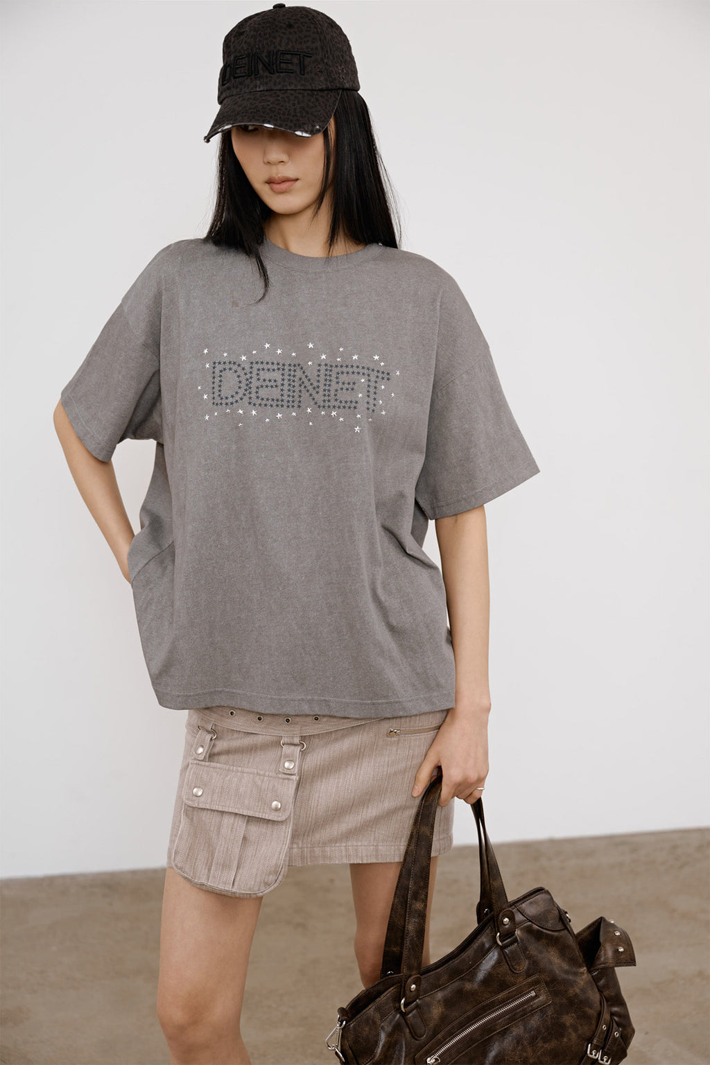 Deinet - Belted Tunnel Skirt (Beige) product image 7 | TRAB K-Fashion Australia
