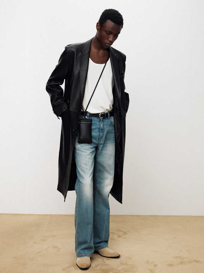 Tonywack - Vegetable Tanned Lamb Leather Single Coat (Black) product image 6 | TRAB K-Fashion Australia