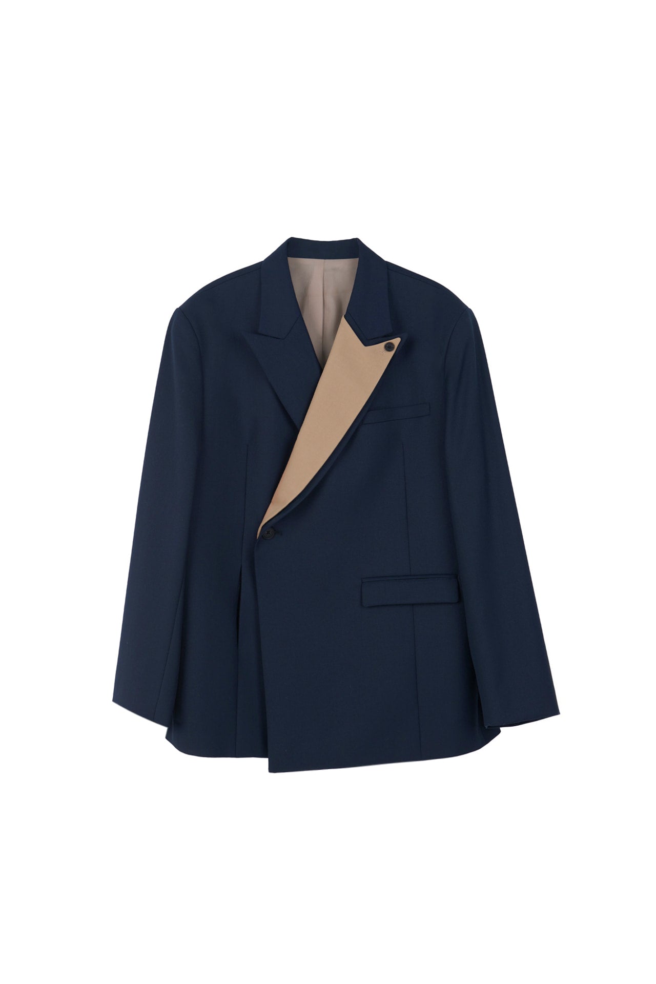 Stu - Layered Lapel Blazer (Navy) product image 16 | TRAB K-Fashion Australia