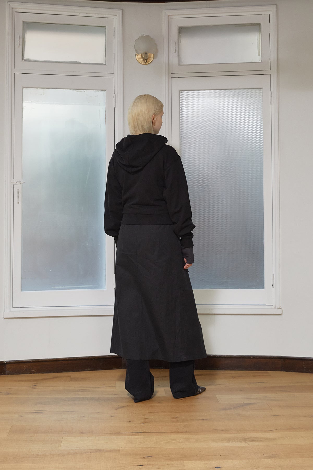 Matin Kim - A Line Pleats Belted Skirt (Black) product image 9 | TRAB K-Fashion Australia