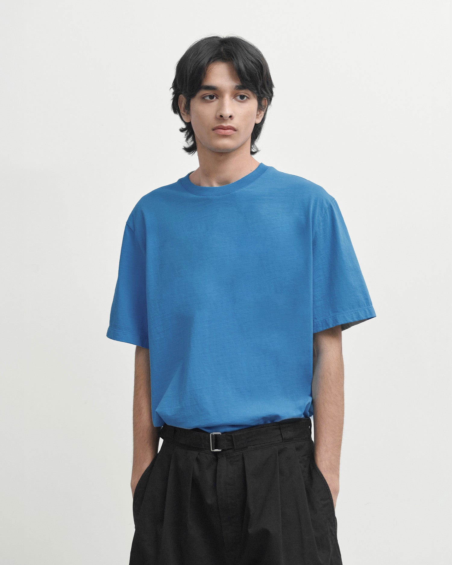 Brownyard - Waist Cut T Shirt (Blue) product image 1 | TRAB K-Fashion Australia
