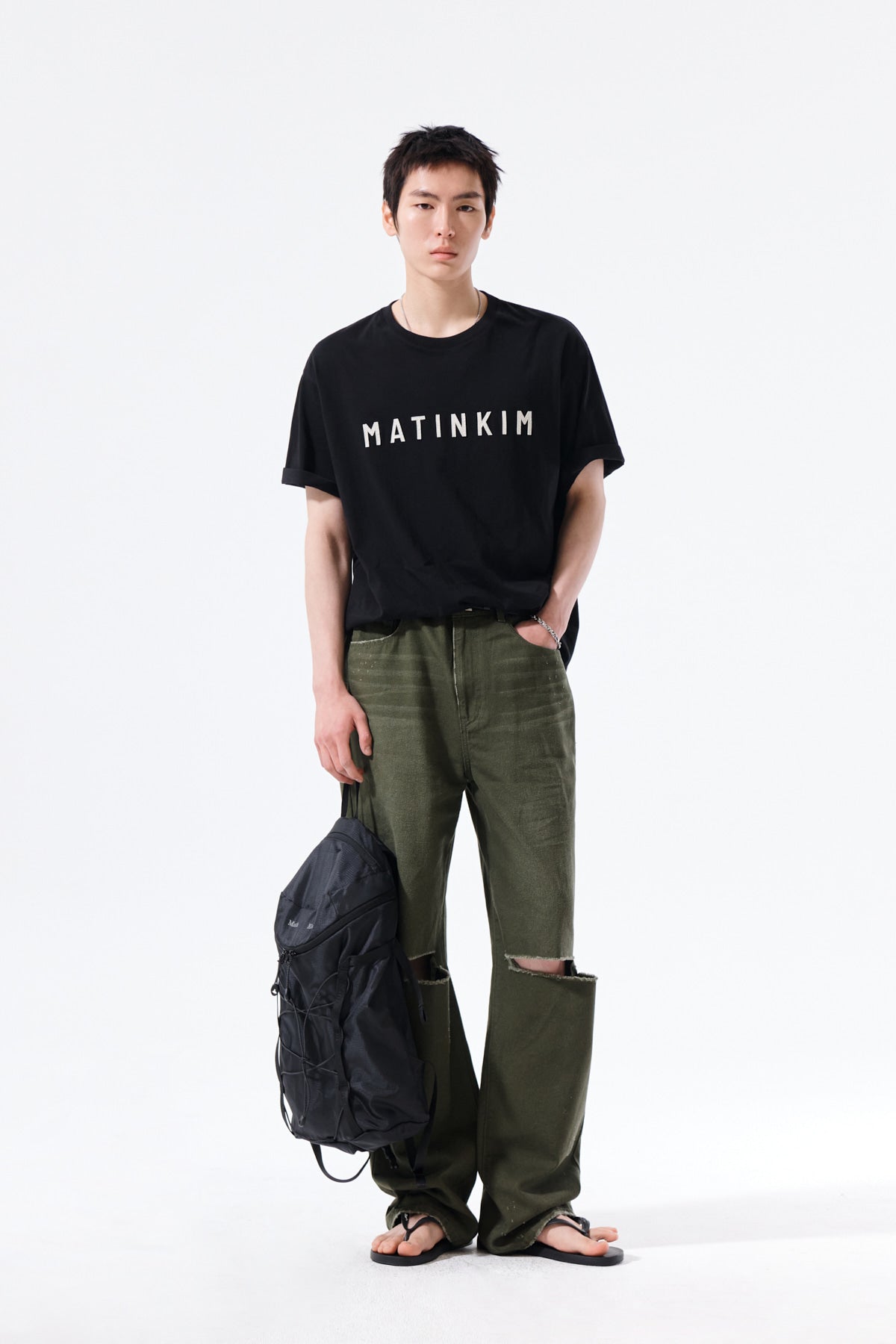 Matin Kim - Applique Felt Logo Top (Black) product image 10 | TRAB K-Fashion Australia
