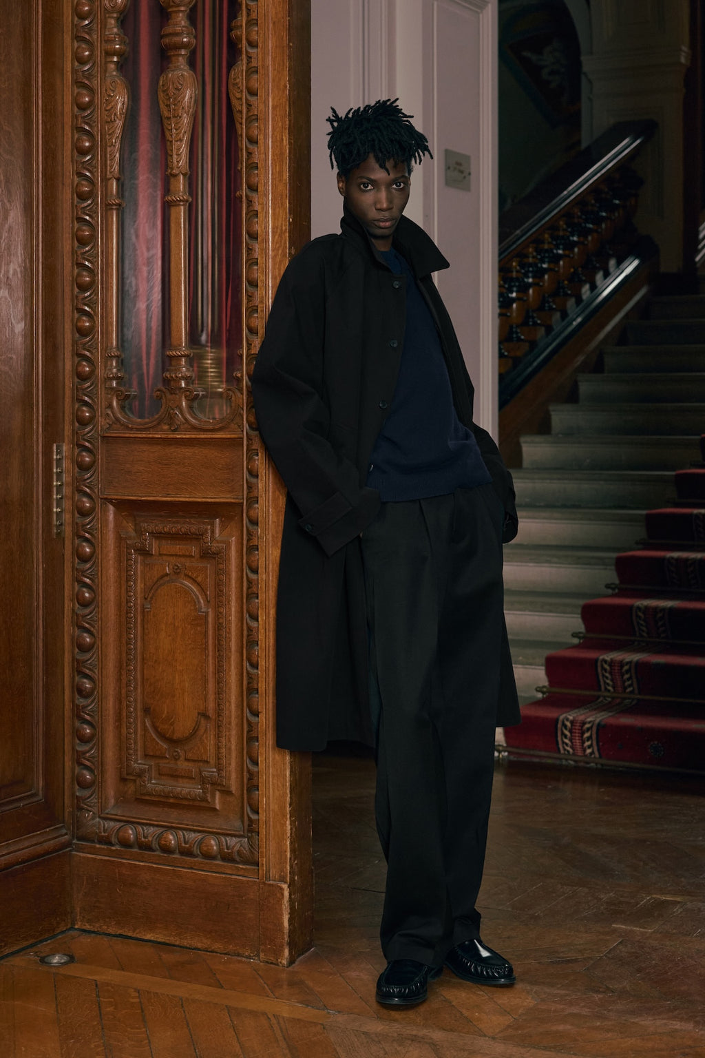 STU - Raglan Mac Coat (Black) product image 6 | TRAB K-Fashion Australia