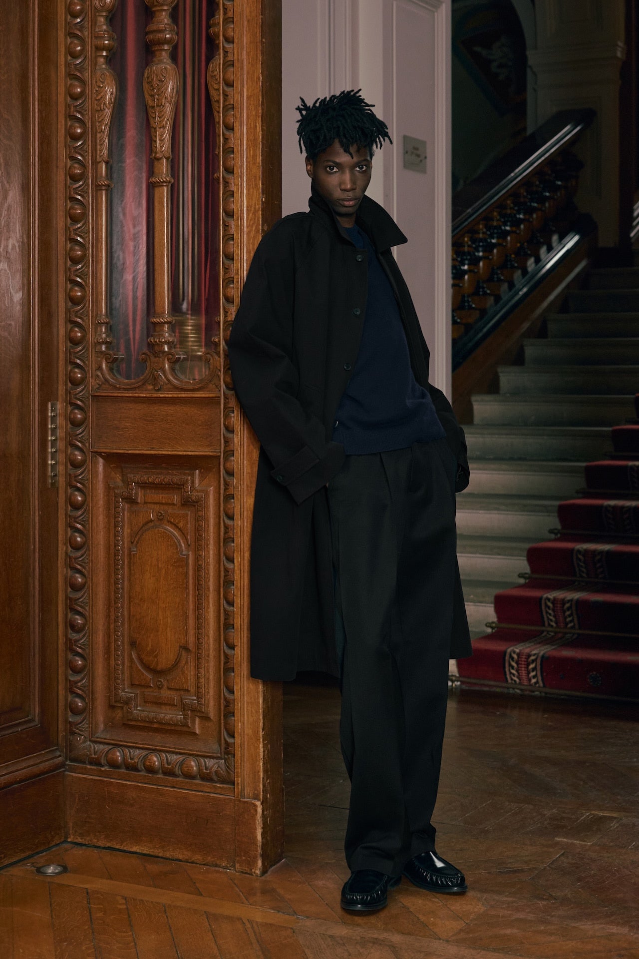 STU - Raglan Mac Coat (Black) product image 6 | TRAB K-Fashion Australia