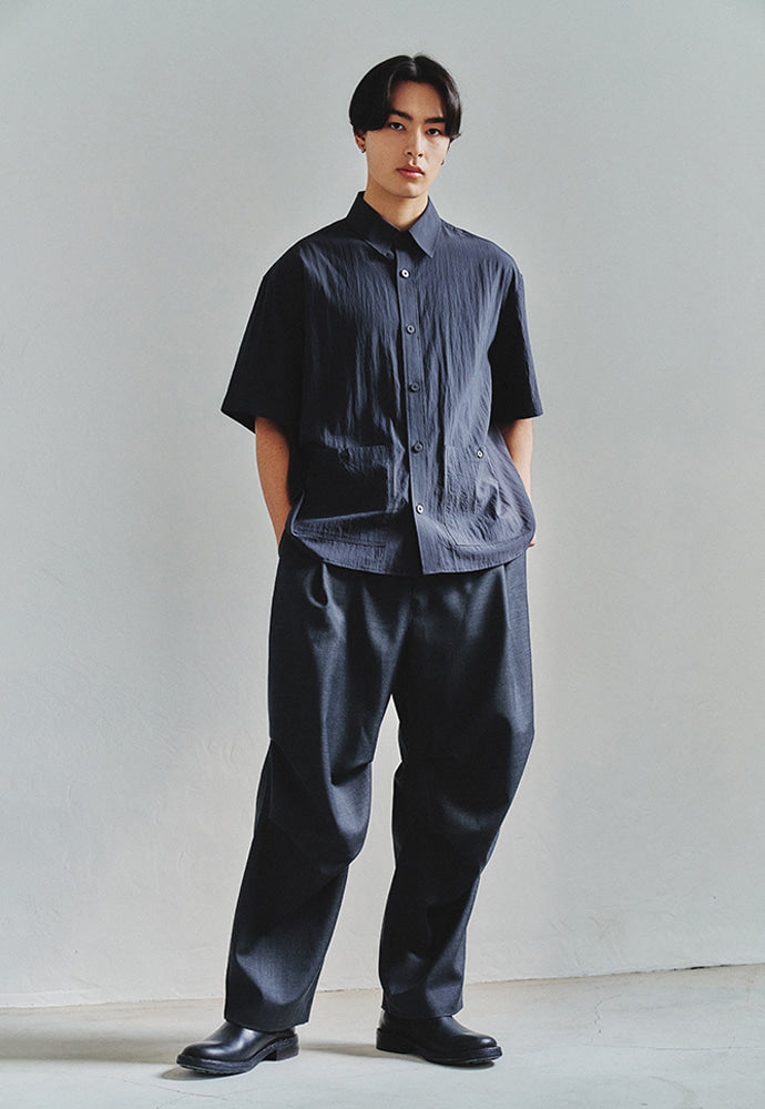Art if acts - Wool Two Tuck Parachute Pants (Grey) product image 3 | TRAB K-Fashion Australia