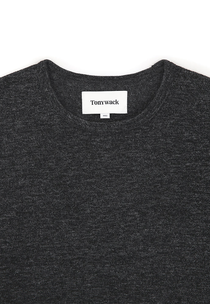 Tonywack - Twist-Melange Long Sleeve Knit (Melange Charcoal) product image 7 | TRAB K-Fashion Australia