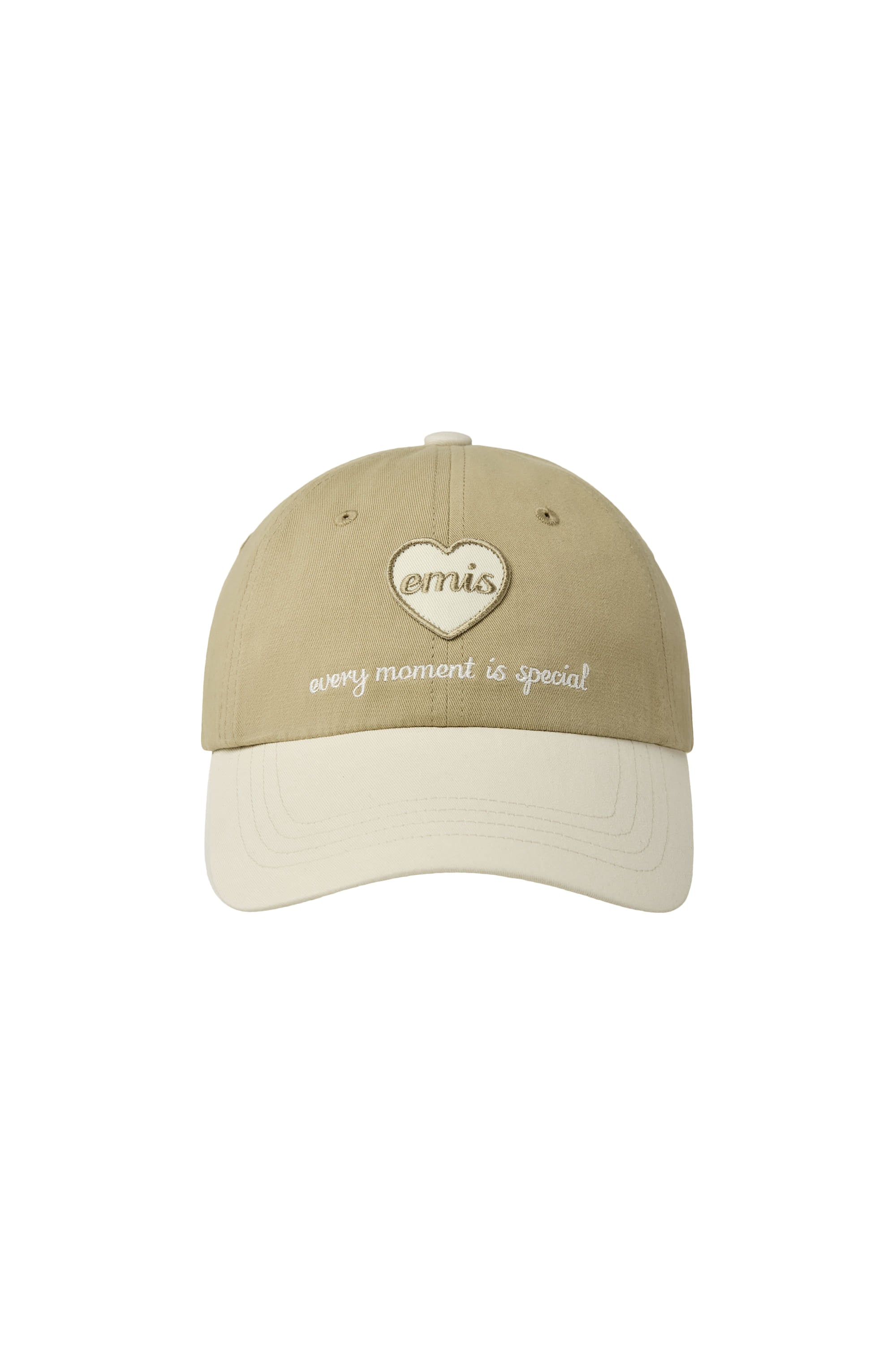 Emis - Heart Wappen Tone On Tone Ball Cap (Beige) product image 1 | TRAB K-Fashion Australia