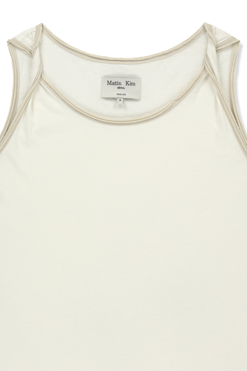 Matin Kim - Twist Shoulder Sleeveless Top (Cream) product image 3 | TRAB K-Fashion Australia