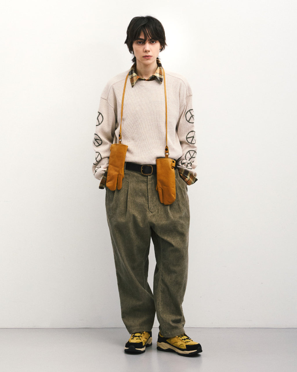 Eastlogue - Peace Symbol L.s T-shirts (Oatmeal) product image 1 | TRAB K-Fashion Australia