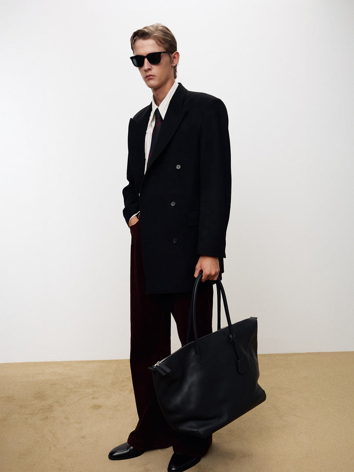 Tonywack - Wool And Cashmere Double-Breasted Tailored Jacket (Black) product image 3 | TRAB K-Fashion Australia