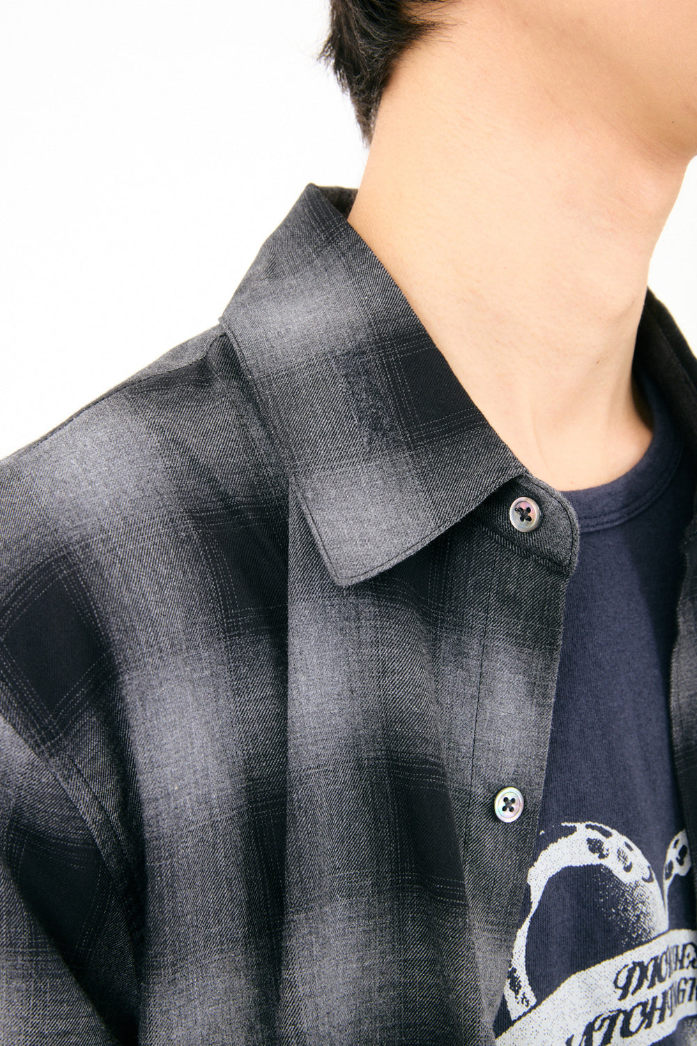Hatchingroom - Regular Shirt Ombre Check (Charcoal) product image 13 | TRAB K-Fashion Australia