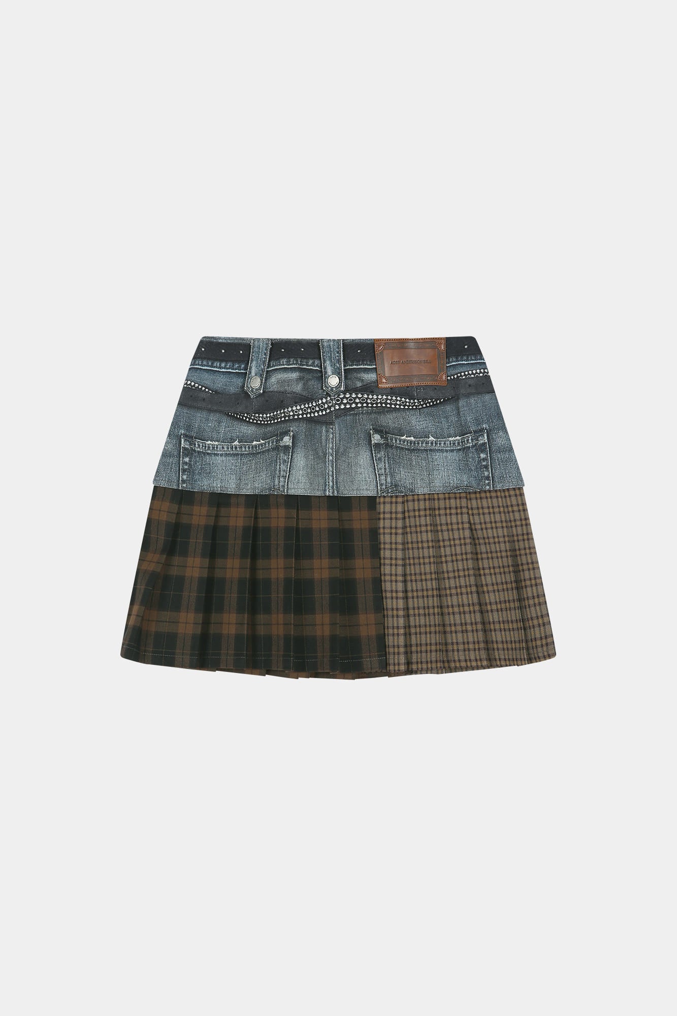 Andersson Bell - Double Belt Printed Mini Skirt (blue) (Blue) product image 10 | TRAB K-Fashion Australia