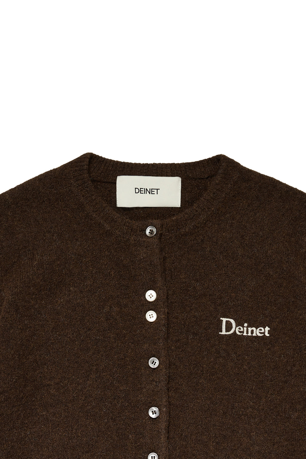 Deinet - Alpaca Round Knit Cardigan (Brown) product image 9 | TRAB K-Fashion Australia