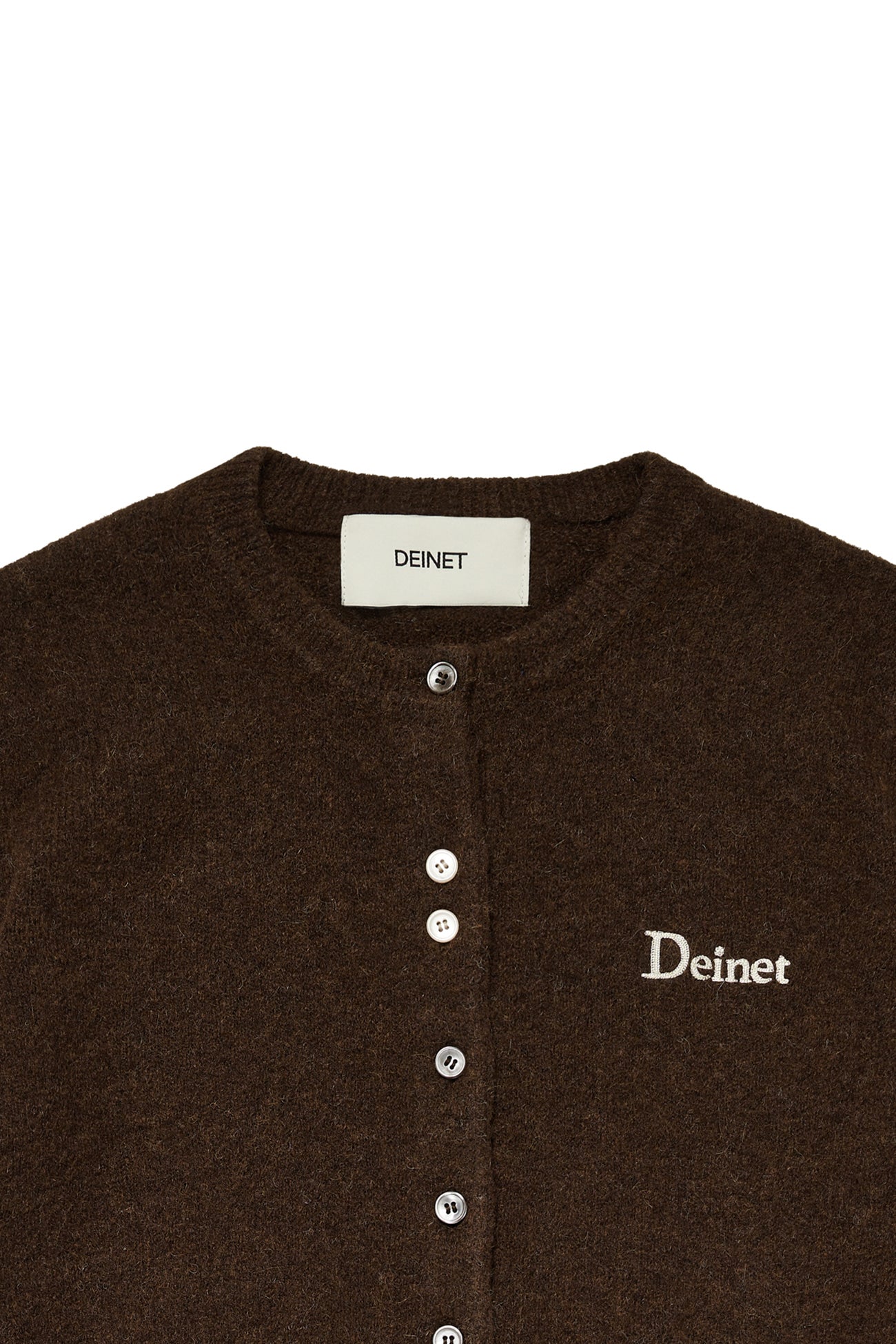 Deinet - Alpaca Round Knit Cardigan (Brown) product image 9 | TRAB K-Fashion Australia