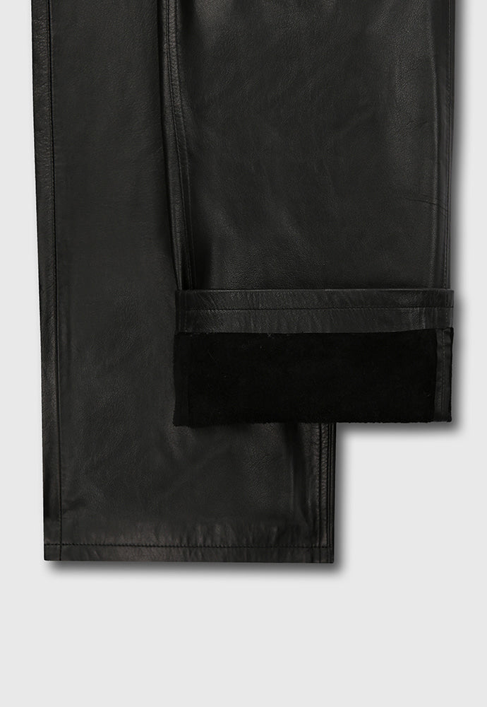 Tonywack - Calf Leather Straight-Leg Pants (Black) product image 15 | TRAB K-Fashion Australia
