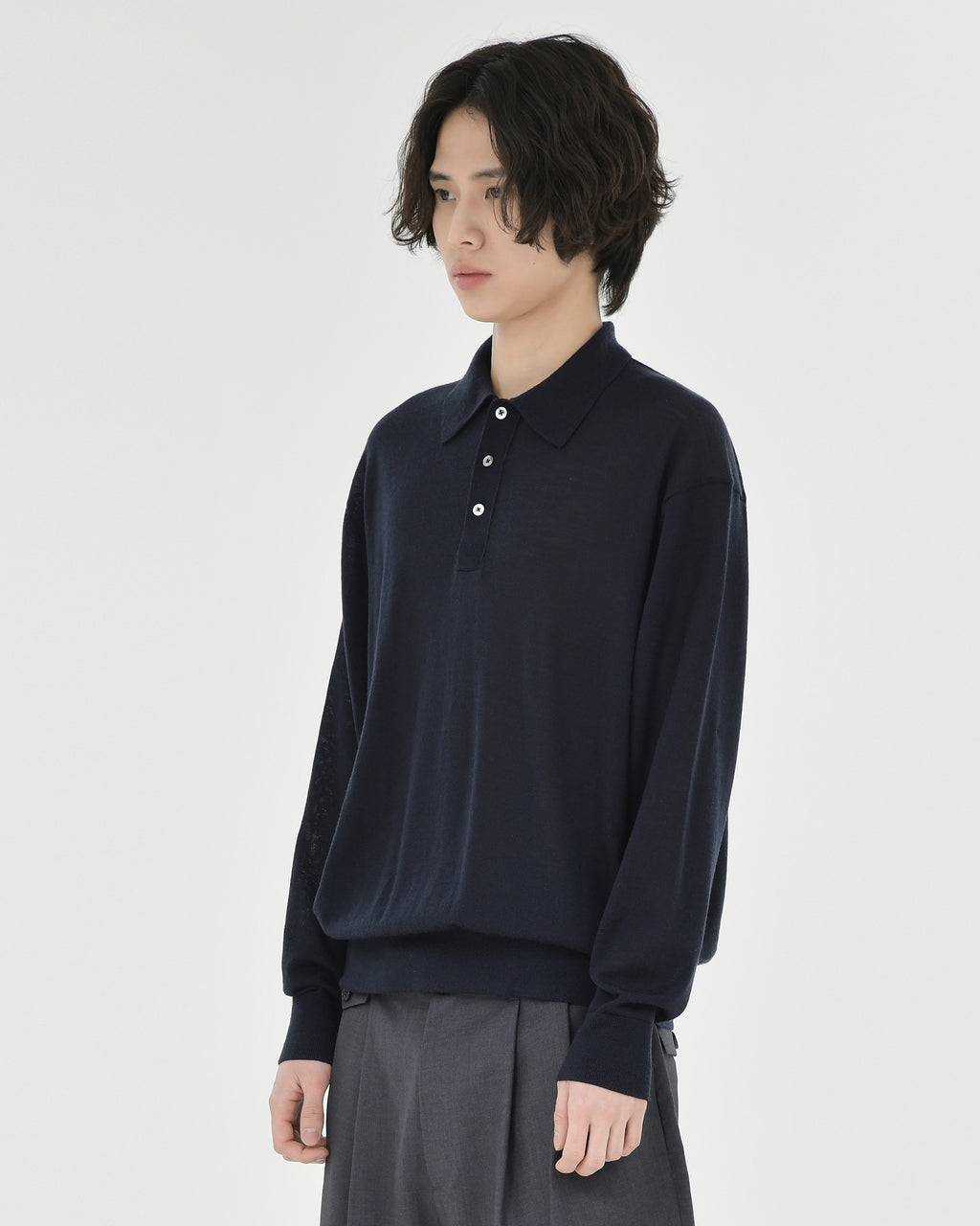 Brownyard - Knit Pique Shirt (Dark Navy) product image 3 | TRAB K-Fashion Australia