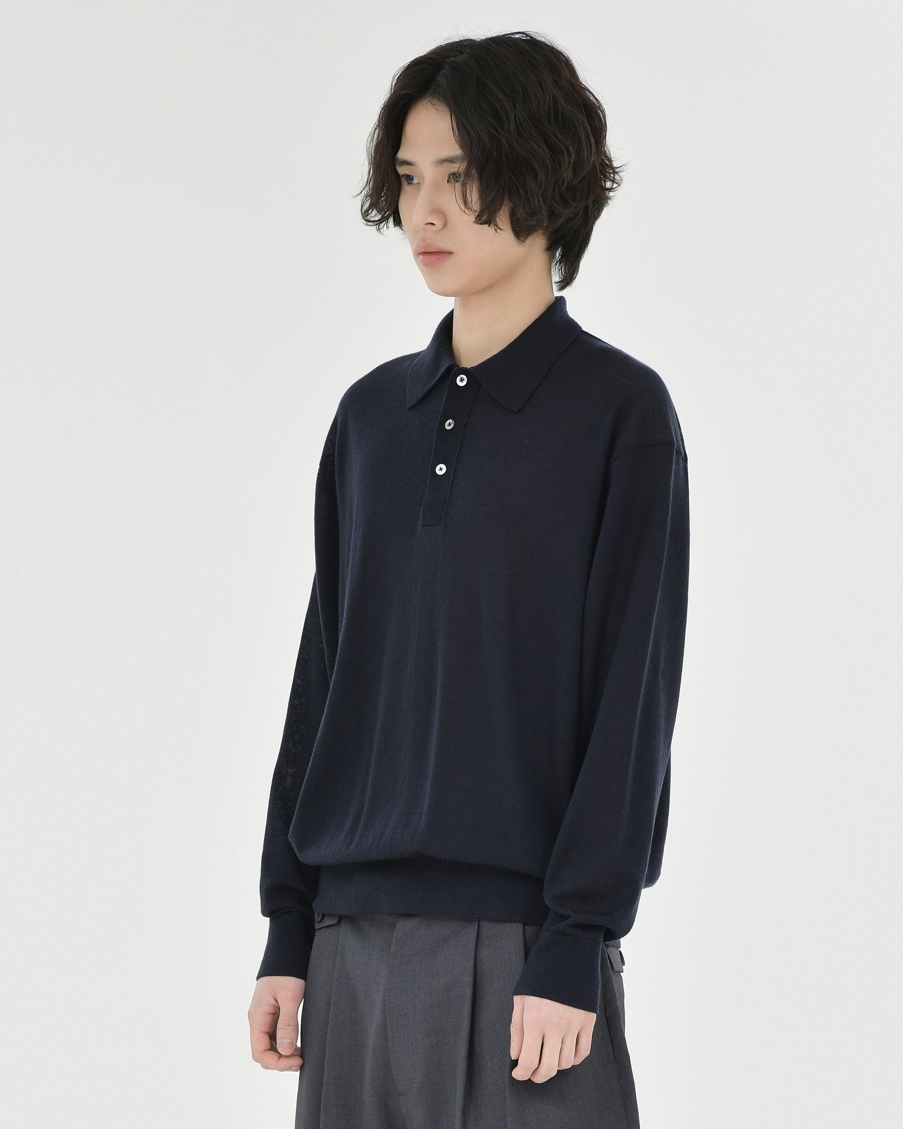 Brownyard - Knit Pique Shirt (Dark Navy) product image 3 | TRAB K-Fashion Australia
