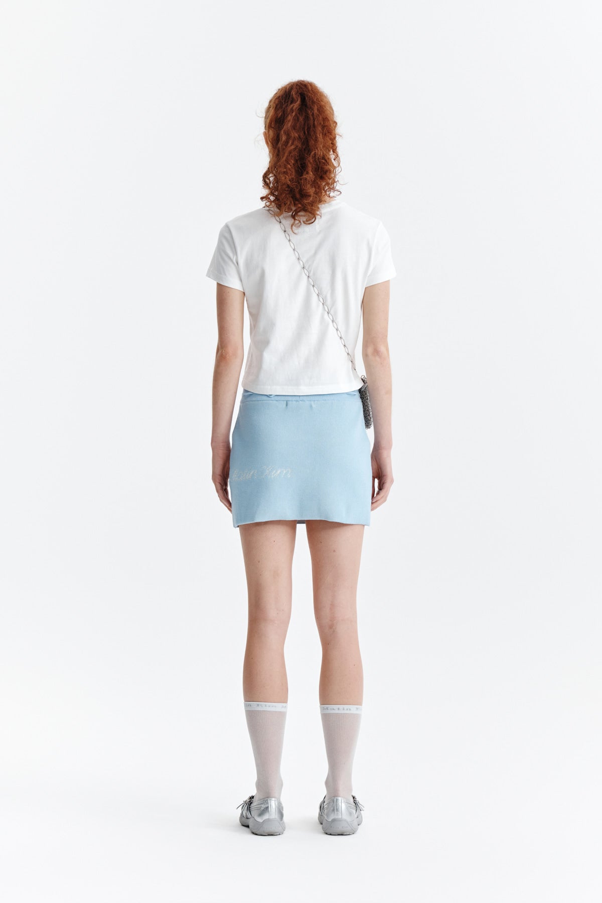 Matin Kim - Dusty Typo Graphic Crop Top (White) product image 6 | TRAB K-Fashion Australia